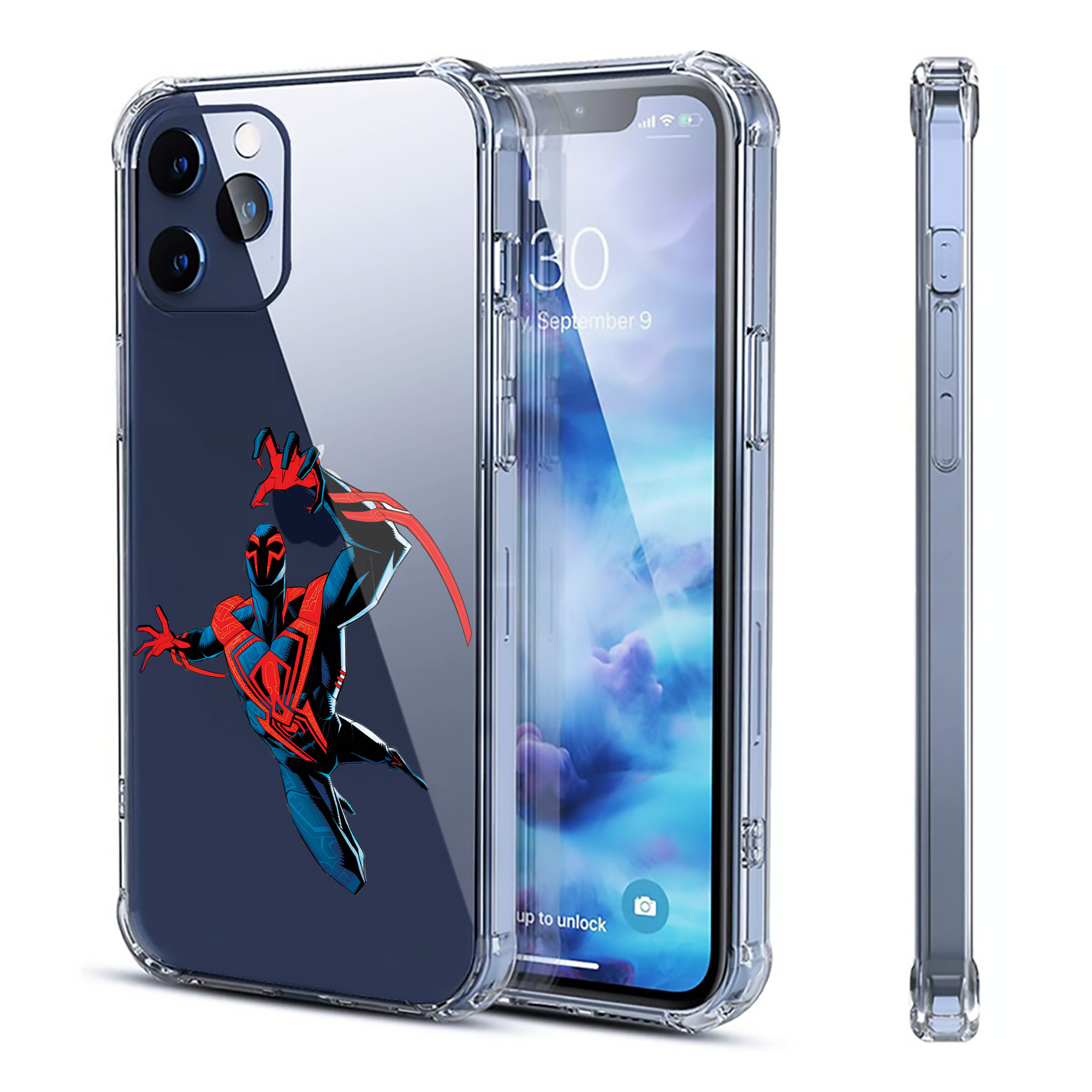 （画像用） Spider Man スパイダーマン 【iPhone 12シリーズ対応】透明スマホケース（クリアソフトケース）